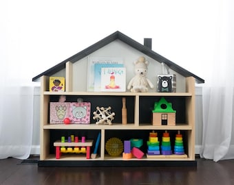 DIY Dollhouse Bookcase Tutorial - Step-by-Step Digital Guide for Crafting a Kids&#39; Toy Shelf - Instant Download