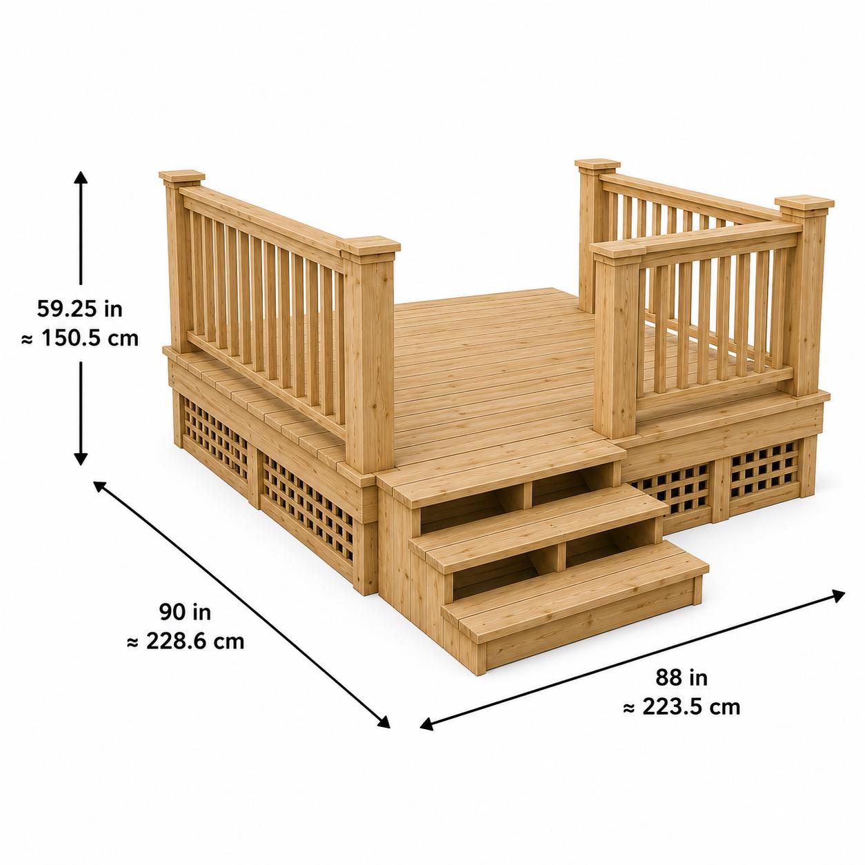 Backyard Deck Plans PDF DIY Patio Platform Blueprint Instant Download ...