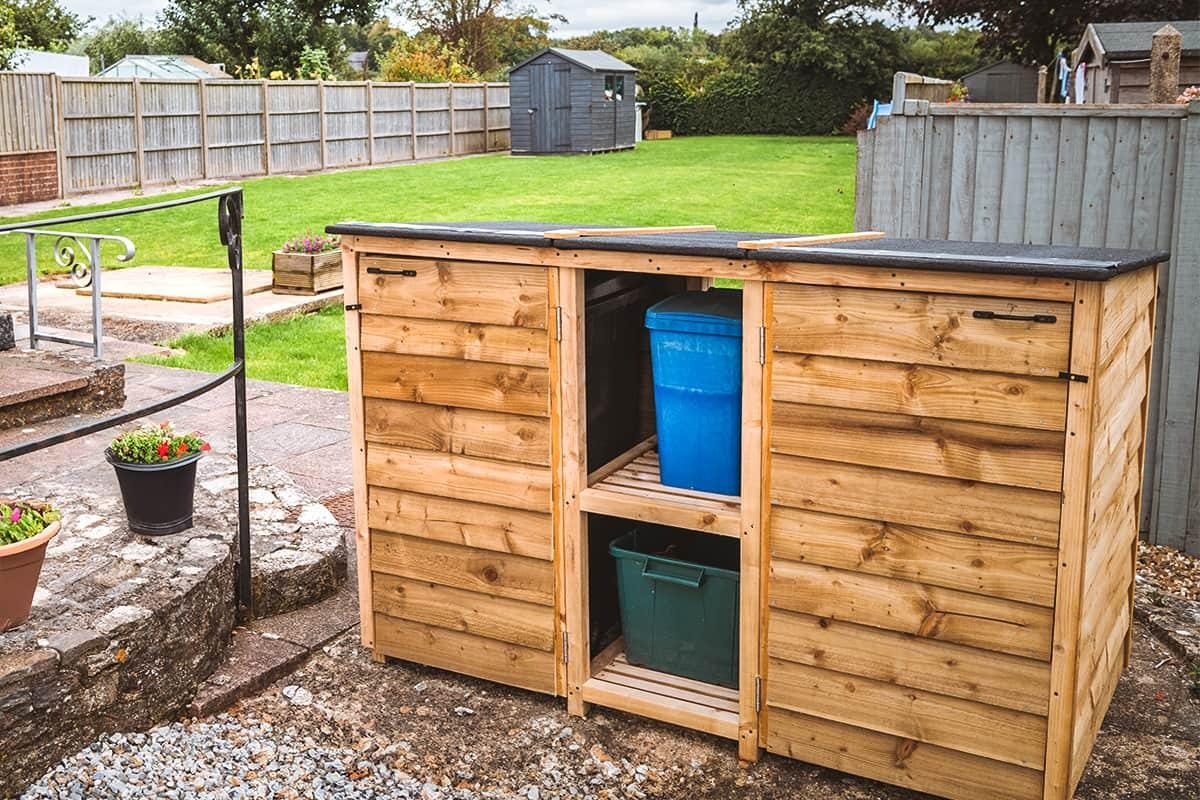 Wooden Garbage Bin Storage Enclosure, Wood Garbage Bin Enclosure Plans, Outdoor Trash Can, Digital PDF Plan