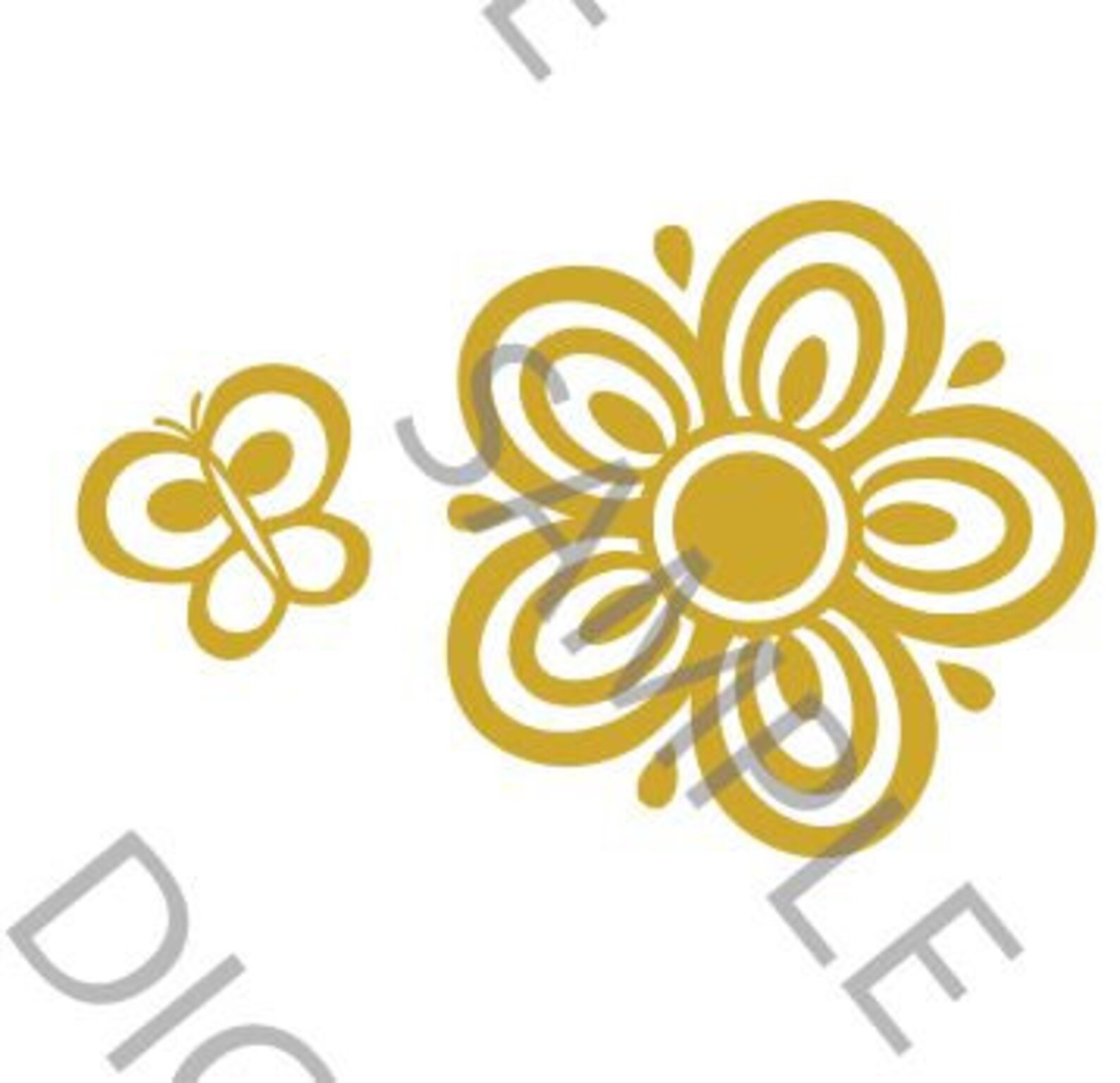 Vintage Pyrex Butterfly Gold Pattern Cut File - Etsy