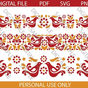 Paquete de archivos recortables con patrones de Pyrex Friendship/Penn Dutch antiguos