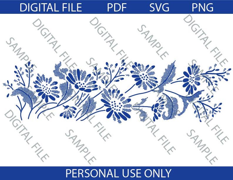 Blue Patterned Pyrex The Blue Bundle - Vintage Pyrex Blue Patterned Cut Files - Etsy