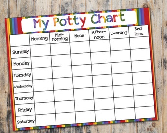 Printable Potty Chart - Rainbow