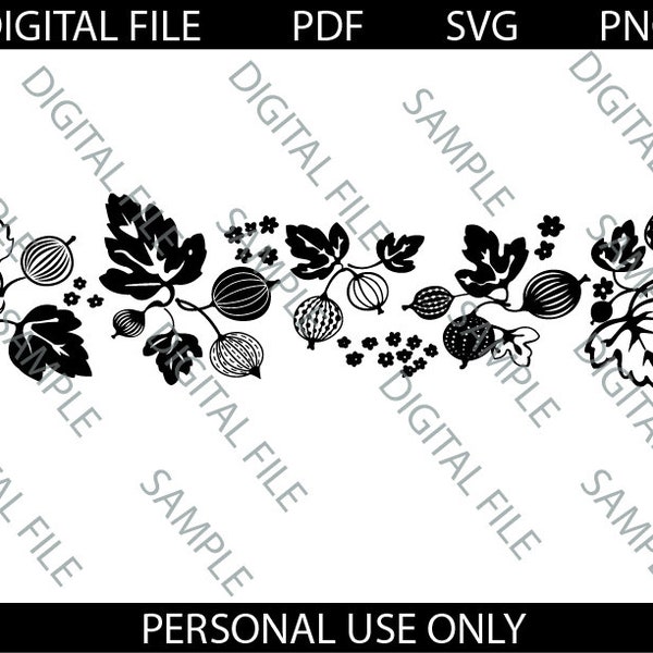Vintage Pyrex Gooseberry Pattern Cut File