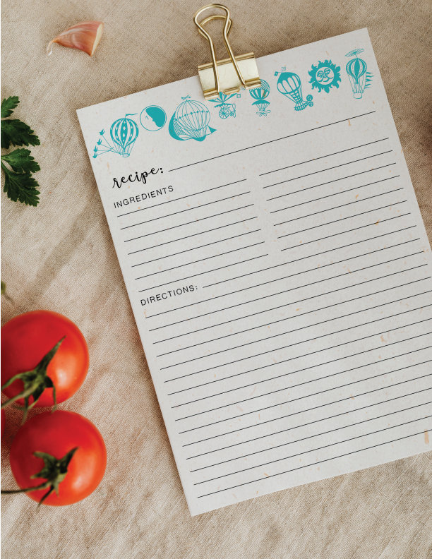 Pyrex Balloon Pattern Editable/printable Recipe Card Template With Pyrex Pattern Balloons - Etsy