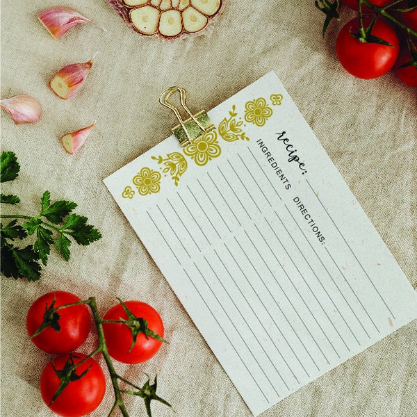 Printable Recipe Cards - Etsy