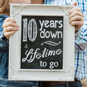 11 x 14 - Accessoire photo 10e anniversaire - IMPRIMABLE
