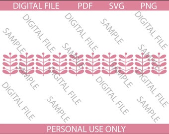 Vintage Pyrex Pink Stem Pattern Cut File
