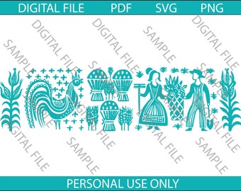 Vintage Pyrex Butterprint Pattern Cut File