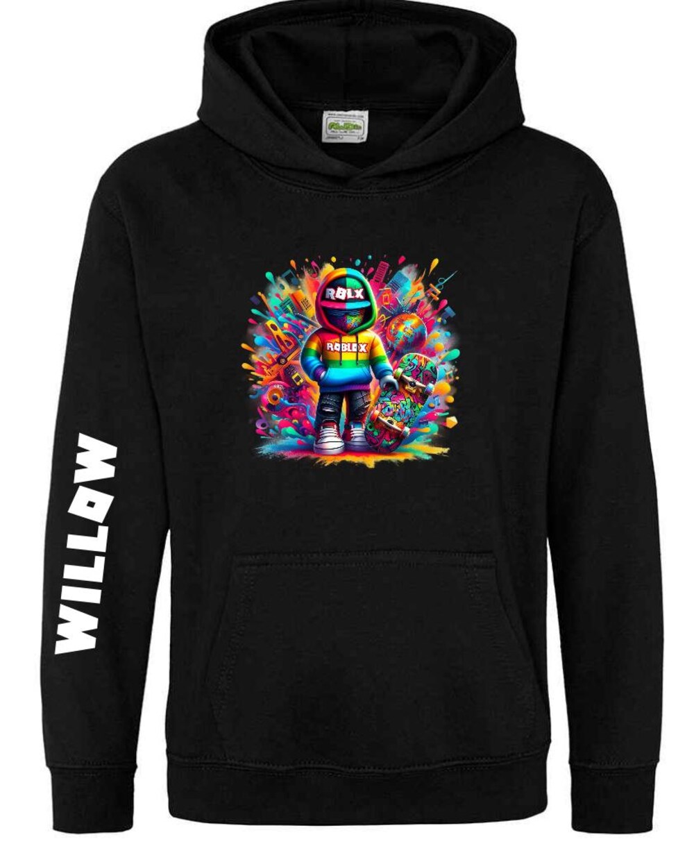 Personalised Roblox, Roblox Hoodie, Roblox Girls, Roblox Fyp, Roblox Birthday, Roblox Present, Gaming Hoodie, Gamer Gift, Boy And Girl New Hoodie