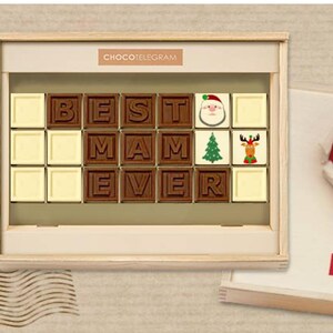 El mejor regalo de chocolate para mamá / Regalo de Navidad para mamá / Regalo único y sincero para ella / Tarjeta de felicitación o adelanto gratis