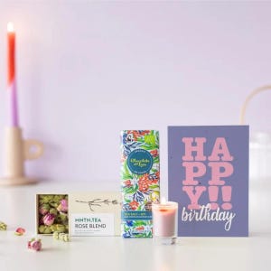 Schokolade & Teeblume Geschenk | Personalisierte Karte | Valentinstag Geschenk | Umweltfreundlich | Einzigartiges Geschenk
