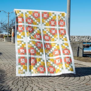 Laura&#39;s Four Patch Quilt Pattern Beginner Quilting Pattern 4-Patch Easy Quilt Patterns Baby Quilts Throw Quilts Queen Quilts King Quilts