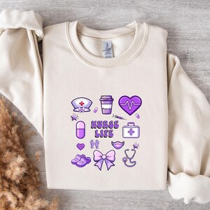 Nurse Life Crewneck Sweatshirt, Nurse Gift
