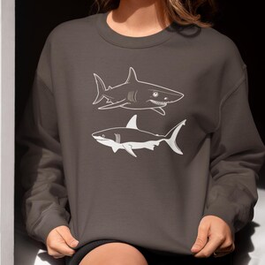 Shark Sweatshirt - Cute Shark shirt - Gift for Shark&#39;s Lovers - Funny Shark T-Shirt - gift for Sea Animal Lover