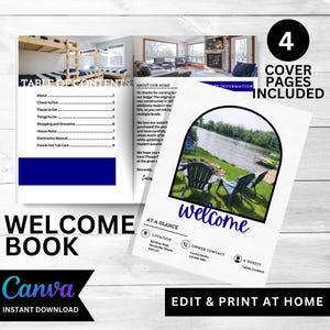 Airbnb Guest Book | Airbnb Template | Welcome Book Template | Vacation Guide | Airbnb House Manual | Vacation Rental Welcome Book