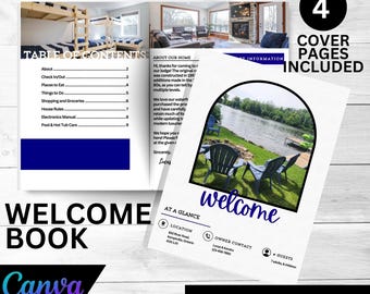 Airbnb Guest Book | Airbnb Template | Welcome Book Template | Vacation Guide | Airbnb House Manual | Vacation Rental Welcome Book
