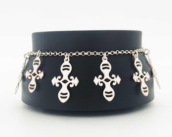 Double Fish Charm Bracelet - Gold Jewelry for Women, Spiritual Talisman Silver Charm Bracelet, Inspired by Ancient Symbols, Handmade