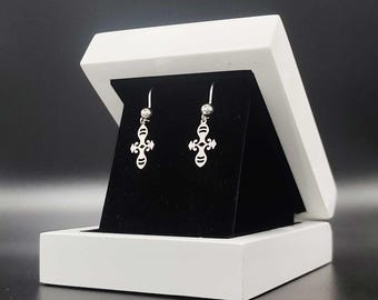 Double Fish Earrings - Gold or Silver Spiritual Jewelry for Women, Inspired by Ancient Symbols, Handmade