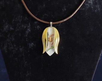Sukut Necklace – Elif Lam Mim Pendant | Silver Gold Islamic Jewelry | Real Diamond Sufi Necklace | Spiritual Gift for Her