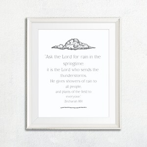 Springtime Rain / Christian Bible Verse Wall Art / Printable Instant ...