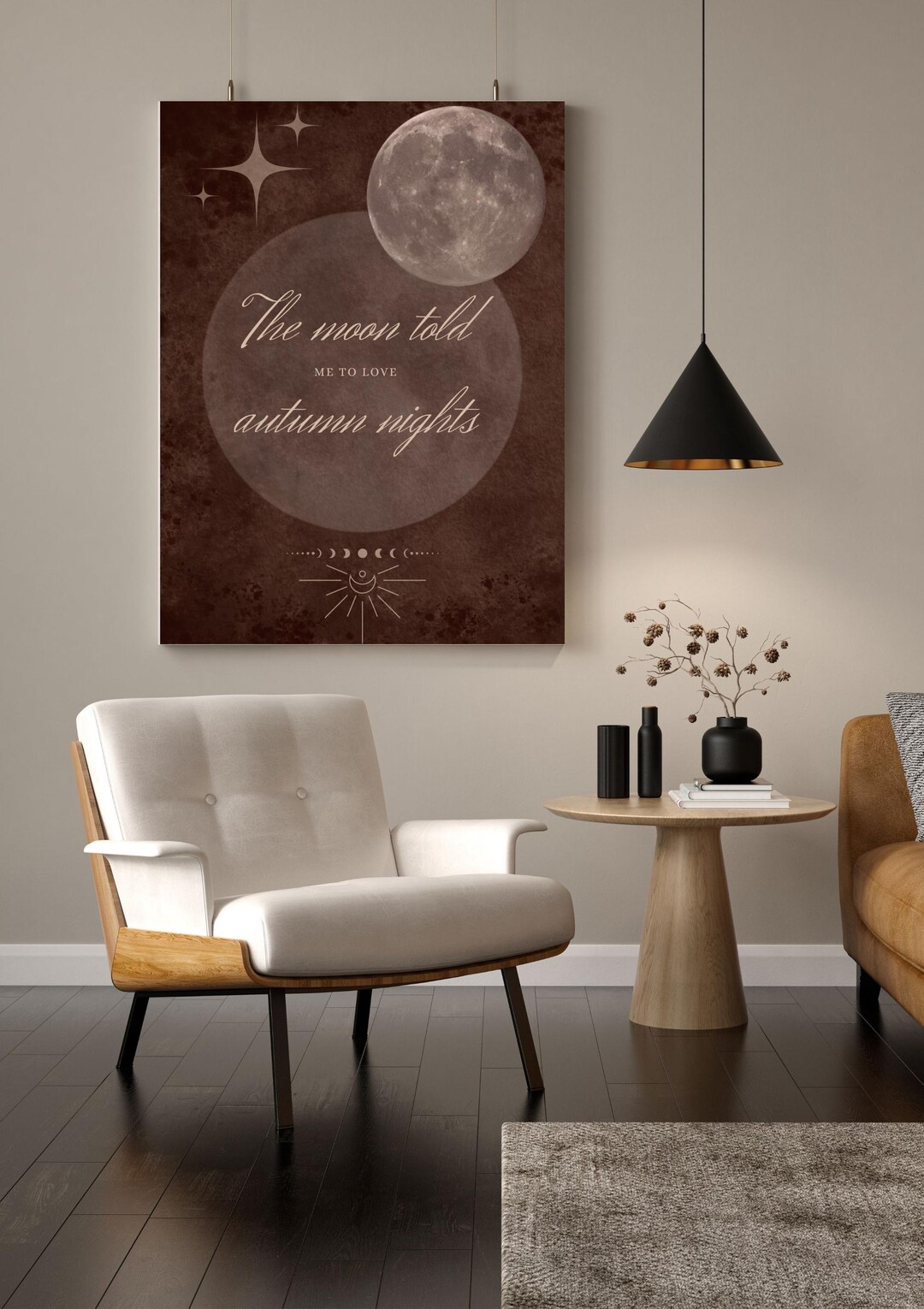 Rustic Moon Quote Moon Quote Poster – the Moon Told Me to Love Autumn Nights | Mystical ...