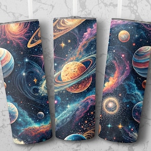 Seamless Tumbler Wrap 20 oz, Galaxy Design, Space Print Tumbler, Planet Tumbler Wrap, Universe Tumbler, Celestial Tumbler, Outer Space