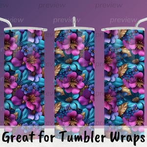 Blumen PNG, lebendige 3D Blumen Sublimation PNG - Blumenmuster für Handwerk, DIY-Projekte und Drucksachen