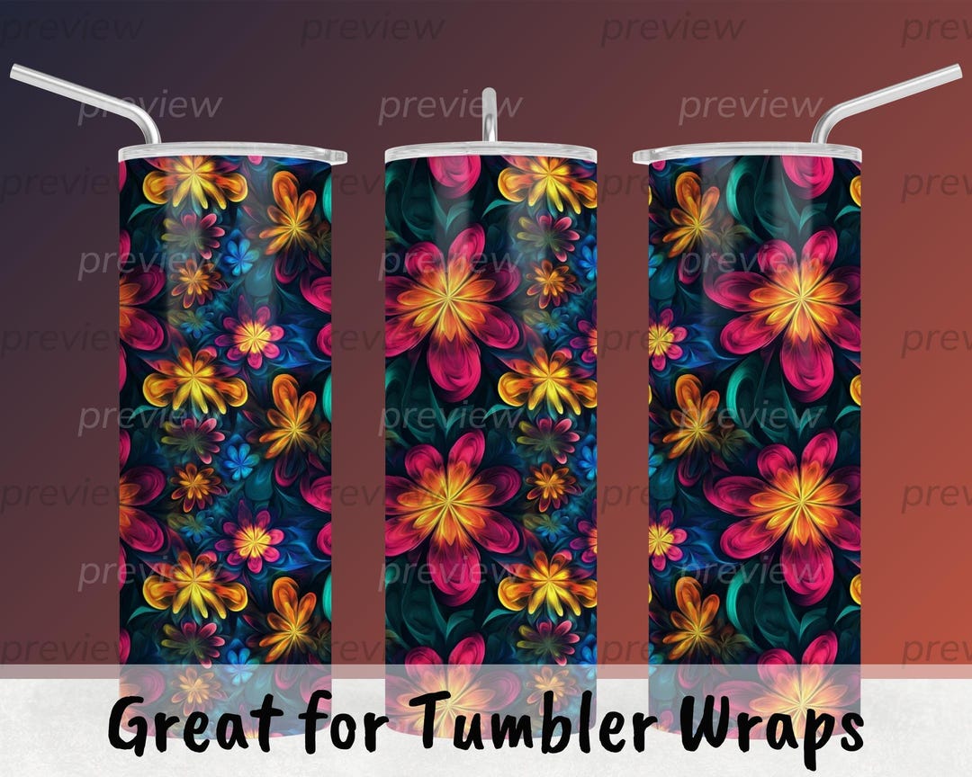 Flower PNG, Vibrant 3D Flower Sublimation PNG - Floral Repeating ...