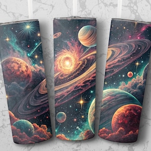 Space Tumbler Wrap, Seamless Tumbler Design, 20 oz Tumbler Wrap, Galaxy Tumbler, Planets Tumbler, Universe Tumbler, Stars Tumbler