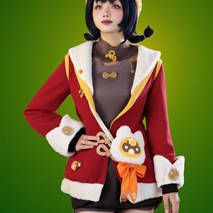 Xiangling Cosplay Costume: Genshin-Inspired Lantern Rite Dress