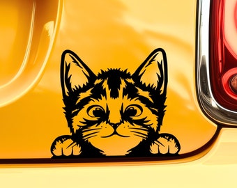 Cat Peeker Sticker - Vinyl Decal Peeking Stickers Cat Decals For Car Decal Tumbler Decals Laptop Decal Window Decal Cute Stickers Cat Decor