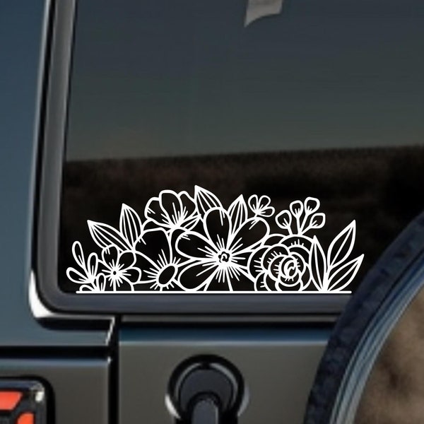 Wildflower Vinyl Decal - Wildflower Sticker Wildflower Car Decals for Laptop Decal for Tumblers Water Bottle Decals for Trucks Mirror Window