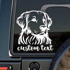 Custom Golden Retriever Sticker - Vinyl Decal Stickers for Car Decals for Tumbler Laptop Decal Window Decal Dog Mom Sticker Personalize