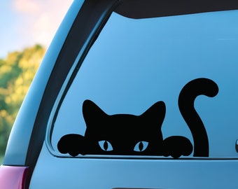 Peeker Sticker - Peeking Cat Stickers and Decals for Car Decals for Tumbler Laptop Decal Window Decal Cute Car Decals Funny Sticker Cat Mom