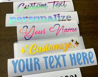 Custom Text Vinyl Decal - Custom Decal For Laptop Stickers Personalized Vinyl Decal Sticker Custom Sticker Decals for Car Decals For Tumbler