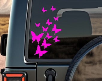 Calcomanía de vinilo de mariposa - Calcomanías de mariposa para autos, vasos, laptops, decoración de mariposas, lindas calcomanías para parachoques y ventanas.