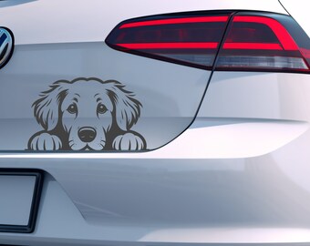 thumbnail image 2 of 2X Playful Golden Retriever Car Sticker Dog Sticker Set Weatherproof For Car Window Laptop Wall Gift Idea Retriever Lover 2 of 13