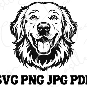 Golden Retriever SVG - digitale download clipart gesneden bestand Cricut commercieel gebruik Cameo ontwerp hond decor Crafting Cricut vinyl decal jpg, png