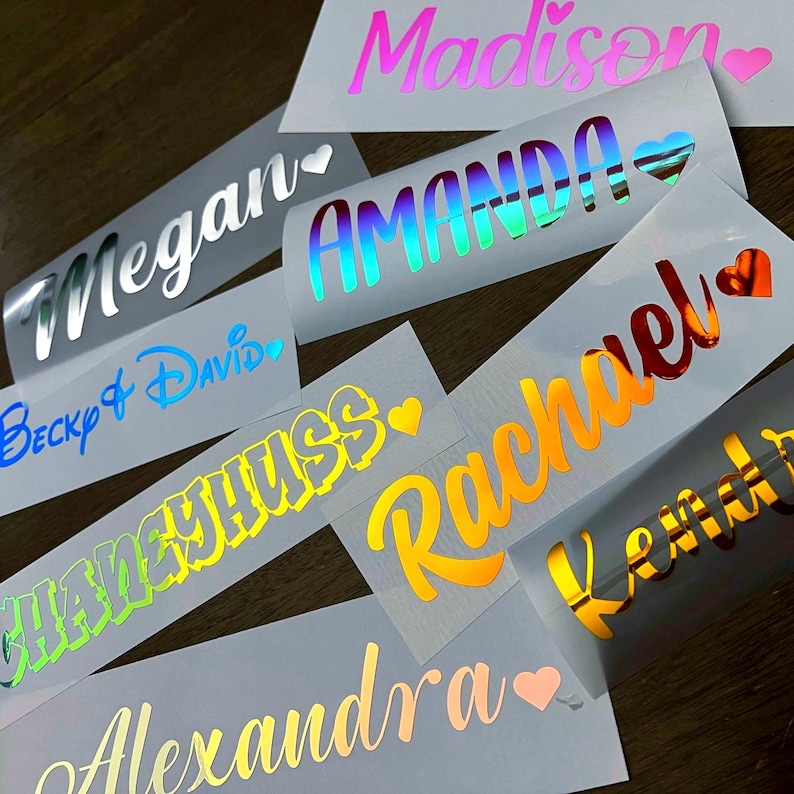 Benutzerdefinierter Text Vinyl Aufkleber - Vinyl Name Aufkleber für Laptop Aufkleber Personalisierter Aufkleber Aufkleber Benutzerdefinierter Name Aufkleber Abziehbilder Auto Abziehbilder für Tumbler Bild 1