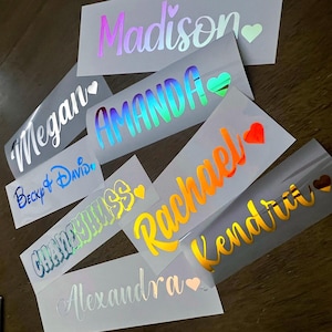 Benutzerdefinierter Text Vinyl Aufkleber - Vinyl Name Aufkleber für Laptop Aufkleber Personalisierter Aufkleber Aufkleber Benutzerdefinierter Name Aufkleber Abziehbilder Auto Abziehbilder für Tumbler Bild 2