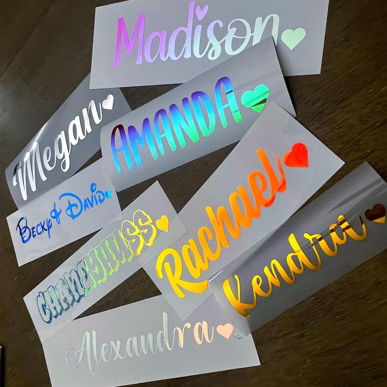Benutzerdefinierter Text Vinyl Aufkleber - Vinyl Name Aufkleber für Laptop Aufkleber Personalisierter Aufkleber Aufkleber Benutzerdefinierter Name Aufkleber Abziehbilder Auto Abziehbilder für Tumbler Bild 2