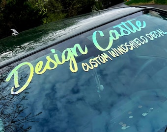 Custom Windshield Decal - Custom Text Hood Decal For Trucks Vinyl Decal Sticker Custom Stickers Decals for Cars Windshield Banner