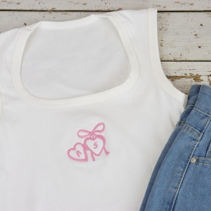 Custom Embroidered Bride Tank Top Last Name Custom Tee Bachelorette Party Bride Last Name Shirt Wedding Day Tank Top Getting Ready Top Bride