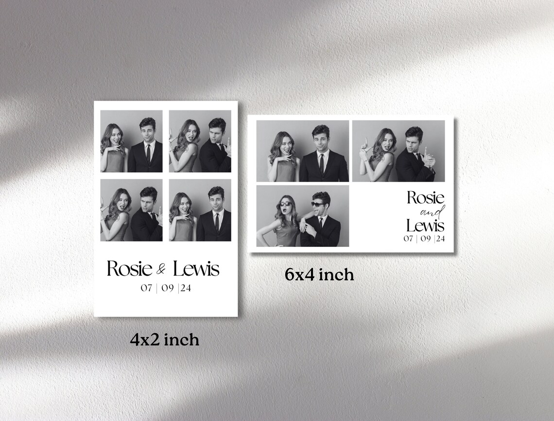 Editable Booth Design Editable Photo Booth Template, Black and White, Modern and Minimalist ...