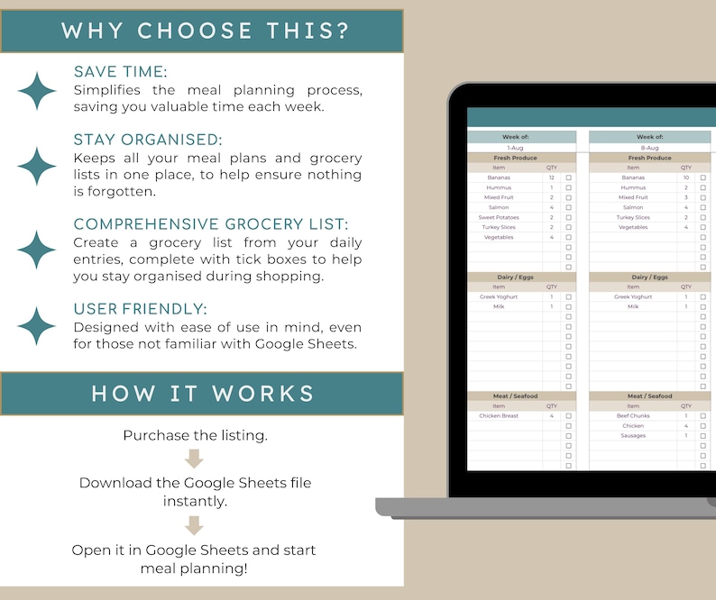 Ultimate Monthly Meal Planner Spreadsheet Google Sheets Template Ultimate Monthly Meal Planner Spreadsheet Google Sheets Template