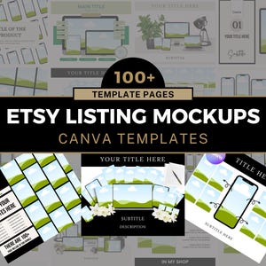 115 Editable Canva Etsy Listing Mockups | Digital Product Showcase Templates | Perfect for Digital Creators & Sellers | Instant Download