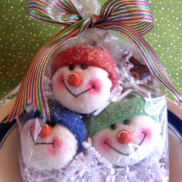 Snowman Bowl Fillers with Potpourri and handmade tag