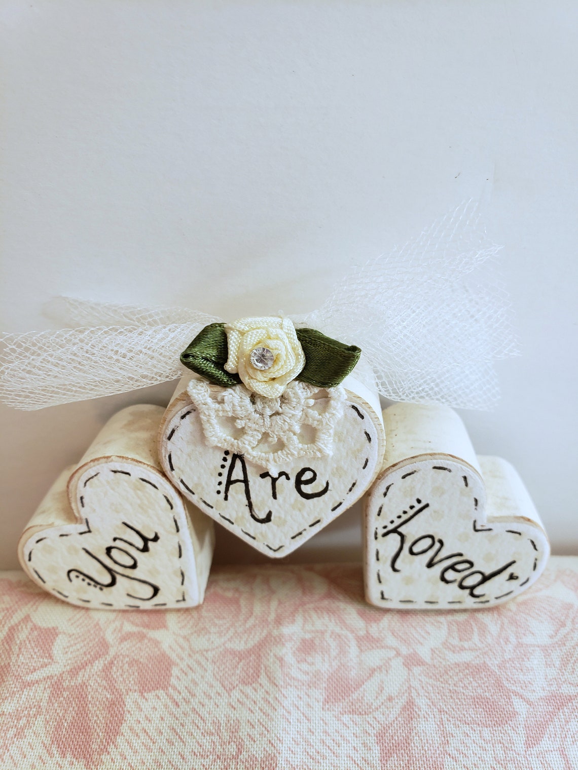 Valentine's Day Gift Wood Hearts Decor You are Loved | Etsy