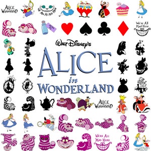 110 Files Alice in Wonderland SVG Bundle, Alice SVG, Princess svg, Alice in Wonderland Clipart, Alice in Wonderland digital download
